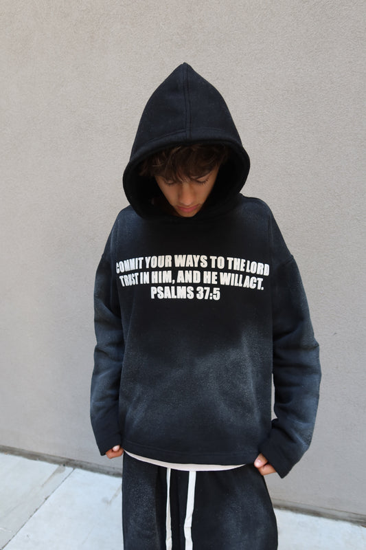 Black Scripture Hoodie